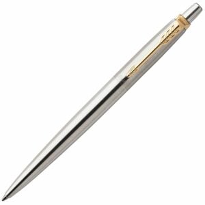 Parker Jotter Steel Gel Golden Finish Trim Ballpoint Pen