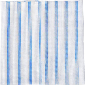 Disposable Microfiber Cleaning Cloths, 12 x 12, White/Blue Stripe, 600/Carton