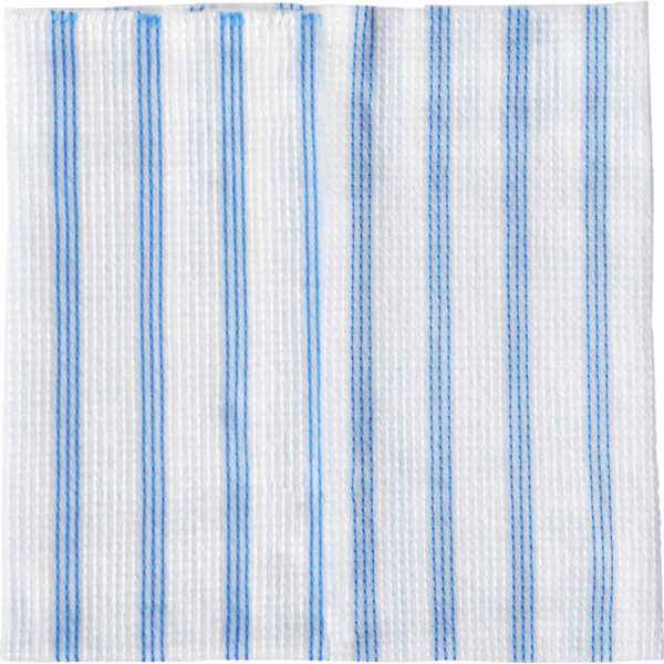 Disposable Microfiber Cleaning Cloths, 12 x 12, White/Blue Stripe, 600/Carton