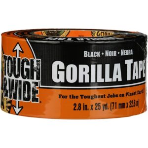 Gorilla Tape, 3" Core, 2.88" x 25 yds, Black