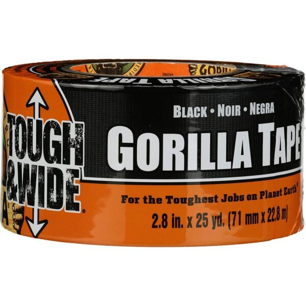 Gorilla Tape, 3" Core, 2.88" x 25 yds, Black