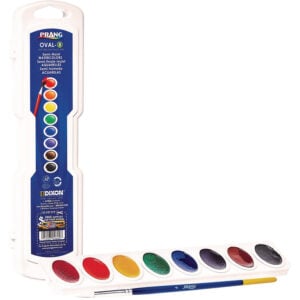 Prang Semi-Moist Oval Pan 8-Watercolors Set