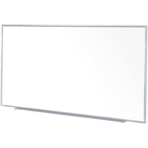 Magnetic Porcelain Whiteboard with Aluminum Frame, 120.59" x 60.47", White Surface, Satin Aluminum Frame