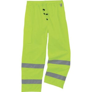 GloWear 8915 Class E Hi-Vis Rain Pants, 2X-Large, Lime