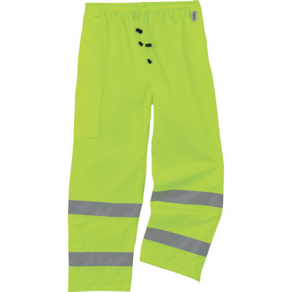 GloWear 8915 Class E Hi-Vis Rain Pants, 2X-Large, Lime
