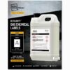 UltraDuty GHS Chemical Waterproof and UV Resistant Labels, 4 x 4, White, 4/Sheet, 50 Sheets/Box