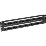 Tripp Lite by Eaton 48-Port Cat6 Cat5 Patch Panel Rackmount 110 Punch Down RJ45 Ethernet 1URM 568B