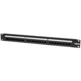Tripp Lite by Eaton 24-Port 1U Rack-Mount Cat6/Cat5 110 Patch Panel, 568B, RJ45 Ethernet, TAA