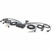 StarTech.com 2-Port Dual-Monitor HDMI Cable KVM Switch, 4K 60Hz, Compact KVM with 5ft/1.5m Integrated Host Cables, Bus Powered