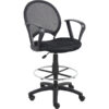 Boss Mesh Drafting Stool W/ Loop Arms