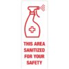 Avery® Surface Safe THIS AREA SANITIZED Decals