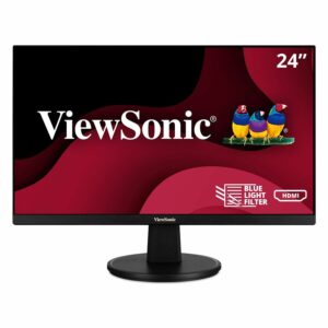 ViewSonic VA2447-MH 24 Inch Full HD 1080p Monitor with Ultra-Thin Bezel, AMD FreeSync, 75Hz, Eye Care, and HDMI, VGA Inputs for Home and Office