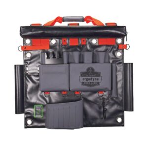 Arsenal 5710 Bucket Truck Tool Board, Tethering Points, 8 Compartments, 24" x 22", Tarpaulin, Gray
