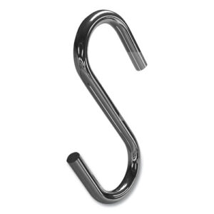S Hooks, Metal, Silver, 50/Pack
