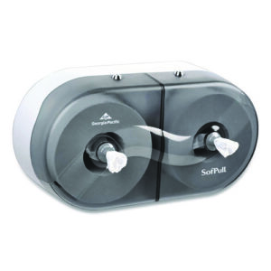 SofPull Twin High-Capacity Center-Pull Dispenser, 20.13 x 7 x 10.75, Smoke