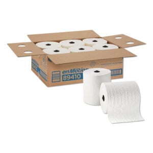 EnMotion Paper Towels, 1-Ply, 8.25" x 420 ft, White, 6 Rolls/Carton