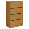 10500 Series Lateral File, 4 Legal/Letter-Size File Drawers, Harvest, 36" x 20" x 59.13"