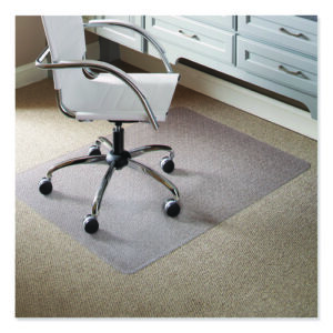 EverLife Light Use Chair Mat for Flat to Low Pile Carpet, Rectangular, 46 x 60, Clear