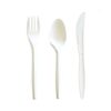 Three-Piece Cutlery Kit, Mediumweight, Fork/Knife/Spoon, 6.97", Plastic, White, 250/Carton