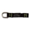 Squids 3700 Nylon Webbing Tool Tails with D-Rings, 2 lb Max Working Capacity, 3.5" Long, Black, 6/Pack, 10 Packs/Carton