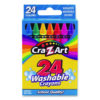 Washable Crayons, Assorted, 24/Pack