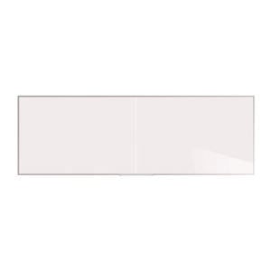 Two-Piece M2 Non-Magnetic Whiteboard with Aluminum Frame, 144.5" x 48.5", White Surface, Satin Aluminum Frame