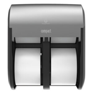 Compact Quad Vertical 4-Roll Coreless Dispenser, 12.06 x 8 x 14.44, Stainless Steel