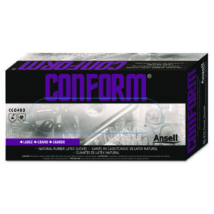 Conform Natural Rubber Latex Gloves, 5 mil, X-Large, 100/Box