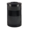 Classics Perforated Open Top Receptacle, 51 gal, Steel, Black