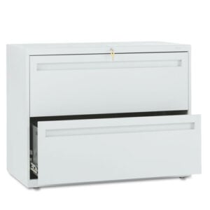 Brigade 700 Series Lateral File, 2 Legal/Letter-Size File Drawers, Light Gray, 36" x 18" x 28"