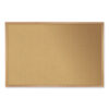Natural Cork Bulletin Board with Wood Frame, 144.5" x 48.5", Tan Surface, Oak Finished Wood Frame