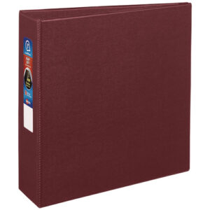 Heavy-Duty Non-View Binder with DuraHinge and Locking One Touch EZD Rings, 3 Rings, 3" Capacity, 11 x 8.5, Maroon