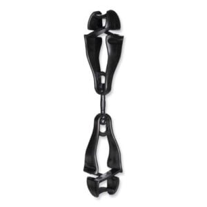 Squids 3420 Dual Clip Swivel Glove Clip Holder, 1 x 0.6 x 5.5, Acetal Copolymer, Black