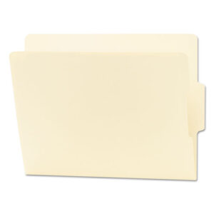 Heavyweight Manila End Tab Folders, 9" High Front, 1/3-Cut Tabs: Center, Letter Size, 0.75" Expansion, Manila, 100/Box