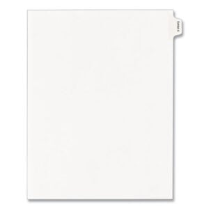 Allstate-Style Legal Side Tab Dividers, 26-Tab, Exhibit A, 11 x 8.5, White, 25/Pack