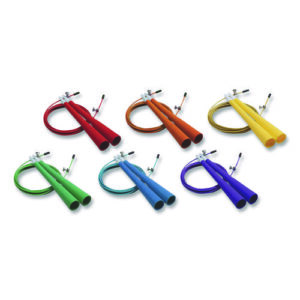 Double Bearing Speed Jump Rope Set, 9 ft, Assorted Colors, 6/Set