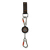 Squids 3011 Retractable Lanyard with Tool + Swivel Anchor Carabiners, 8 lb Max Working Capacity, 48" Long, Black