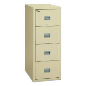 Patriot by FireKing Insulated Fire File, 1-Hour Fire Protection, 4 Letter-Size File Drawers, Parchment, 17.75 x 31.63 x 52.75