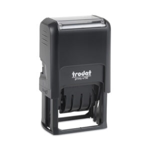 Printy Self-Inking Custom Number Stamp, 1.63" x 1", Black/Blue/Red