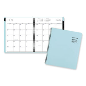 Contemporary Lite Monthly Planner, 11 x 9.5, Light Blue Cover, 12-Month (Jan to Dec): 2025
