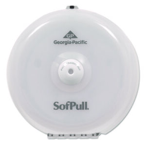 SofPull Mini Centerpull Single-Roll Bath Tissue Dispenser, 8.75 x 7 x 9, White