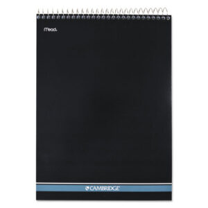 Stiff-Back Wire Bound Notepad, Medium/College Rule, Navy Cover, 70 White 8.5 x 11.5 Sheets