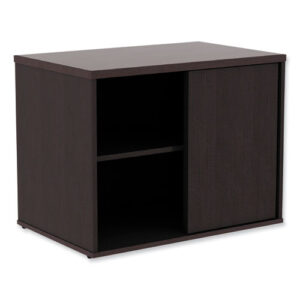 Alera Open Office Desk Series Low Storage Cabinet Credenza, Woodgrain Laminate, 29.5" x 19.13" x 22.78", Espresso