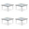 Adjustable Activity Tables, Square, 48" x 48" x 19" to 29", Gray Top, Silver Legs, 4/Pallet