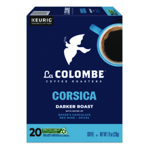 Coffee K-Cup Pods, Corsica Dark Roast, 20/Box