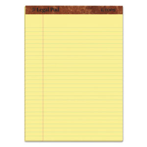 "The Legal Pad" Ruled Perforated Pads, Wide/Legal Rule, 50 Canary-Yellow 8.5 x 11 Sheets, 3/Pack