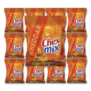 Snacks, Cheddar Cheese, 3.75 oz Bag, 8/Carton