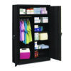 Jumbo Combination Steel Storage Cabinet, 48w x 24d x 78h, Black