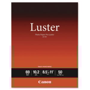 PRO Luster Inkjet Photo Paper, 10.2 mil, 8.5 x 11, Luster White, 50/Pack