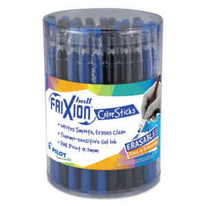 FriXion ColorSticks Erasable Gel Pen, Stick, Fine 0.7 mm, Assorted Ink and Barrel Colors, 36/Pack